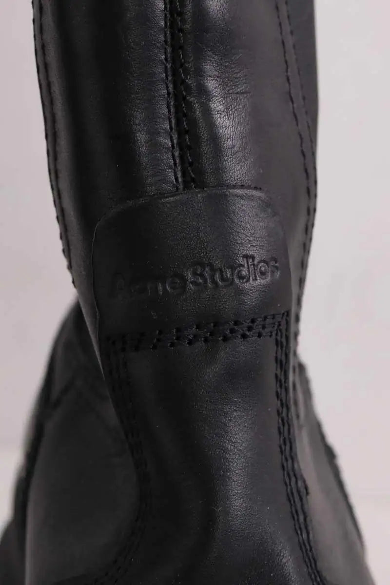 Boots motardes Acne Studios Noir en Cuir