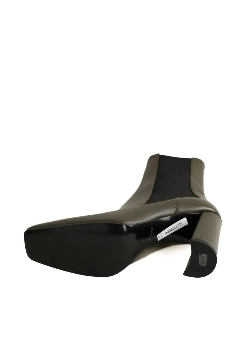 Boots Nina Ricci Kaki en Cuir