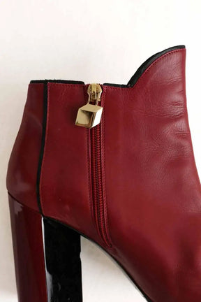 Boots Pierre Hardy Rouge en Cuir