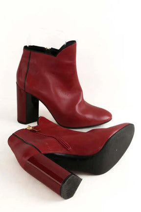 Boots Pierre Hardy Rouge en Cuir