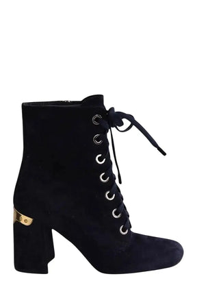 Boots Prada Marine en Daim, taille 37 - Seconde Main