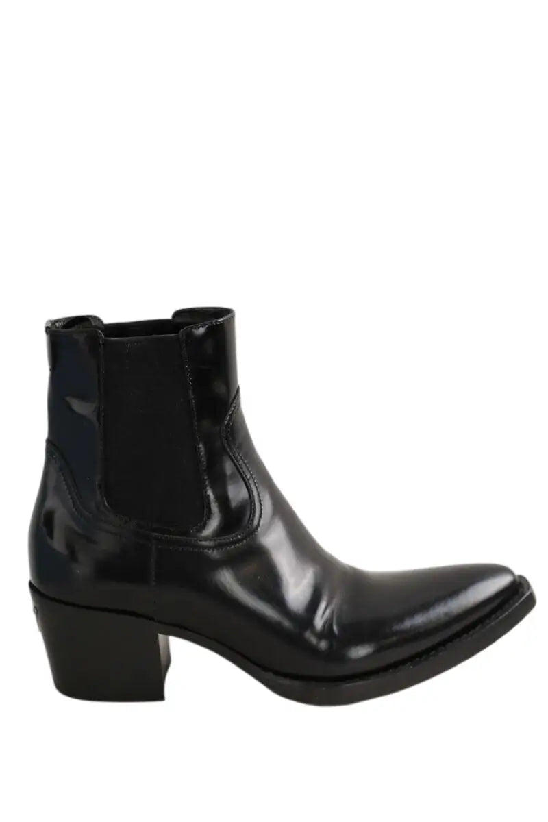 Boots Prada Noir en Cuir, taille 38 - Seconde Main
