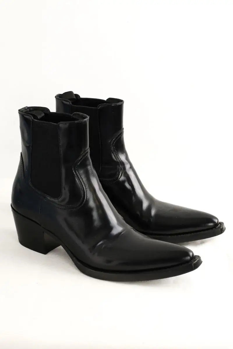 Boots Prada Noir en Cuir