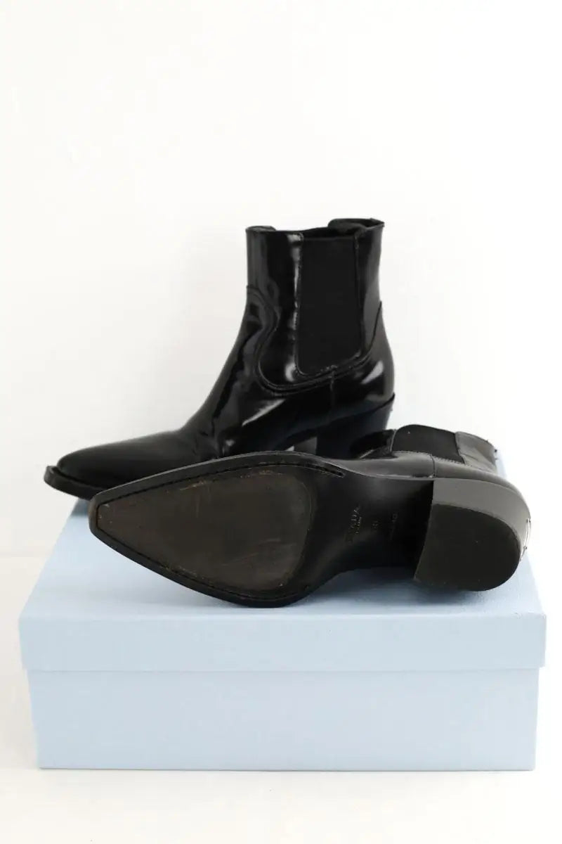Boots Prada Noir en Cuir