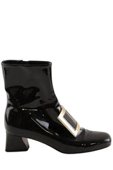 Boots Roger Vivier Noir en Cuir verni, taille 37 - Seconde Main