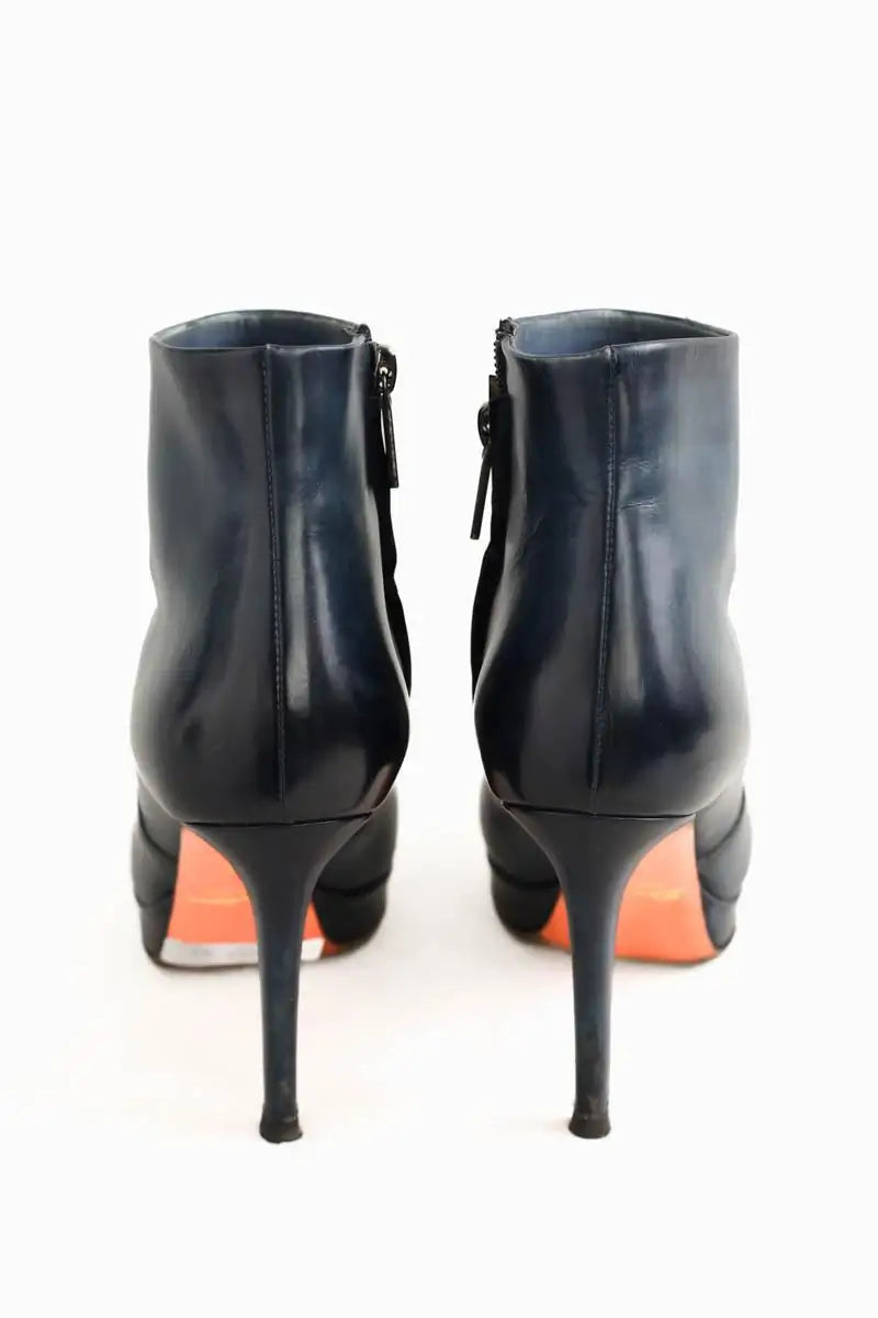Boots Santoni Bleu en Cuir