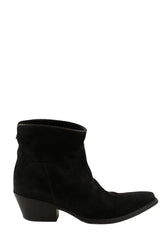Boots Sartore Noir en Daim, taille 38 - Seconde Main
