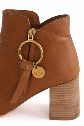 Boots See By Chloé Camel en Cuir