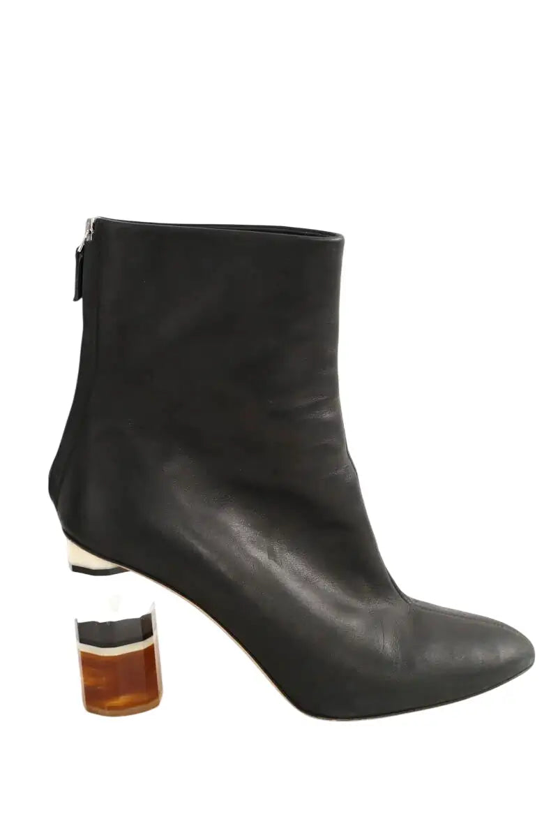 Boots Self-Portrait Noir en Cuir, taille 40 - Seconde Main