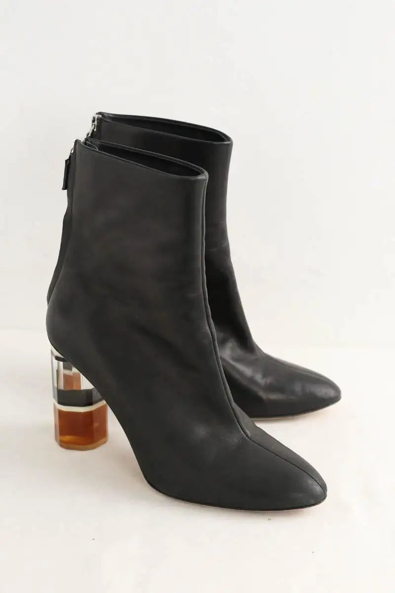 Boots Self-Portrait Noir en Cuir