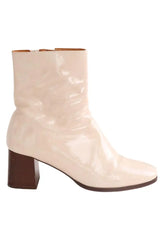 Boots Sézane Beige en Cuir verni, taille 42 - Seconde Main