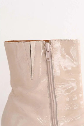 Boots Sézane Beige en Cuir verni