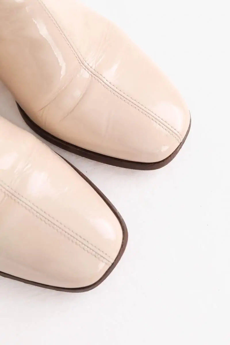 Boots Sézane Beige en Cuir verni
