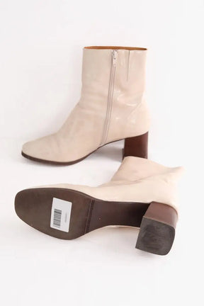 Boots Sézane Beige en Cuir verni