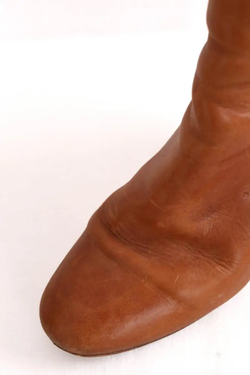 Boots Sézane Camel en Cuir