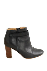 Boots Sézane Noir en Cuir, taille 35 - Seconde Main