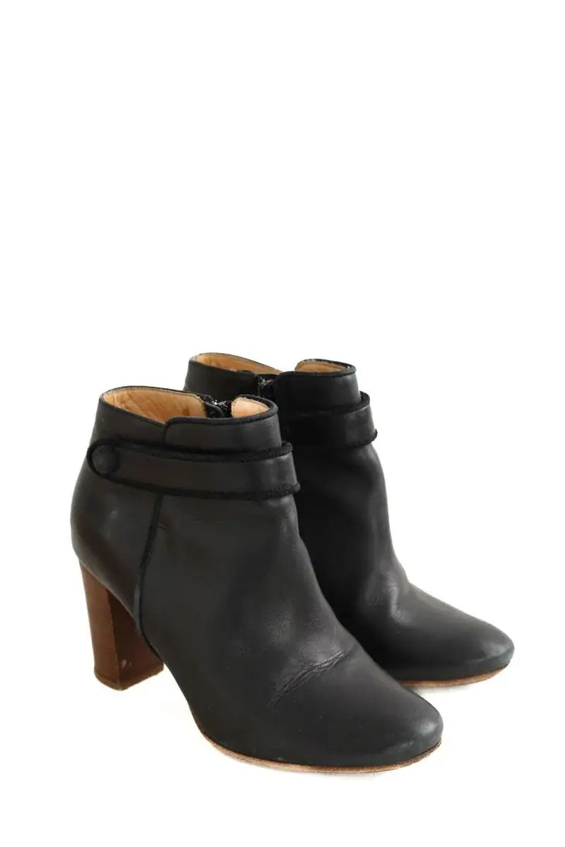 Boots Sézane Noir en Cuir
