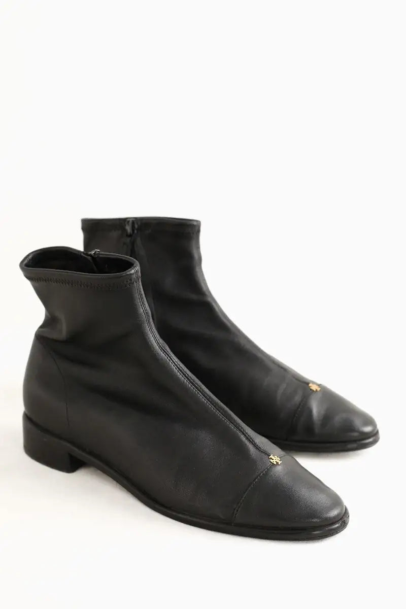 Boots Tory Burch Noir en Cuir