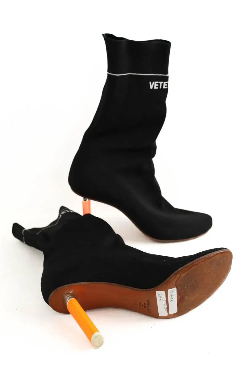 Boots VETEMENTS Noir en Tissu