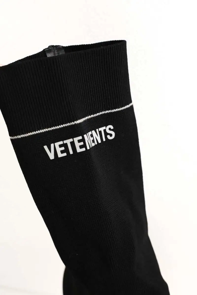 Boots VETEMENTS Noir en Tissu