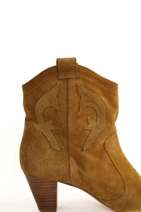 Boots western Bash Casey Camel en Daim