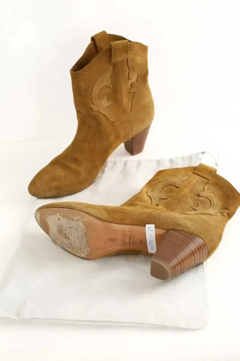 Boots western Bash Casey Camel en Daim