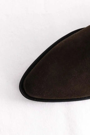Boots western Celine Marron en Daim
