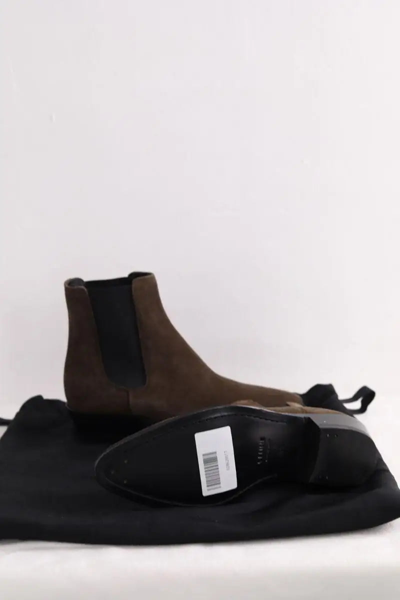 Boots western Celine Marron en Daim