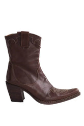 Boots western Free Lance Marron en Cuir, taille 36 - Seconde Main