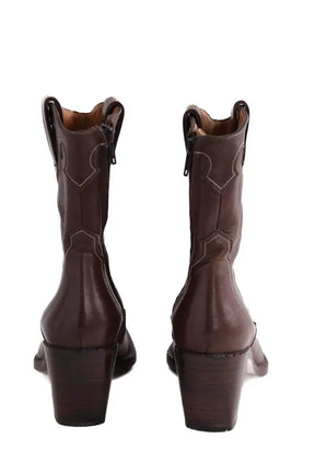 Boots western Free Lance Marron en Cuir