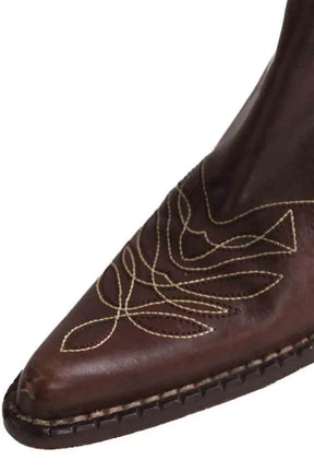 Boots western Free Lance Marron en Cuir