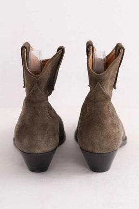 Boots western Isabel Marant Kaki en Daim