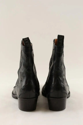 Boots western Sartore Noir en Cuir