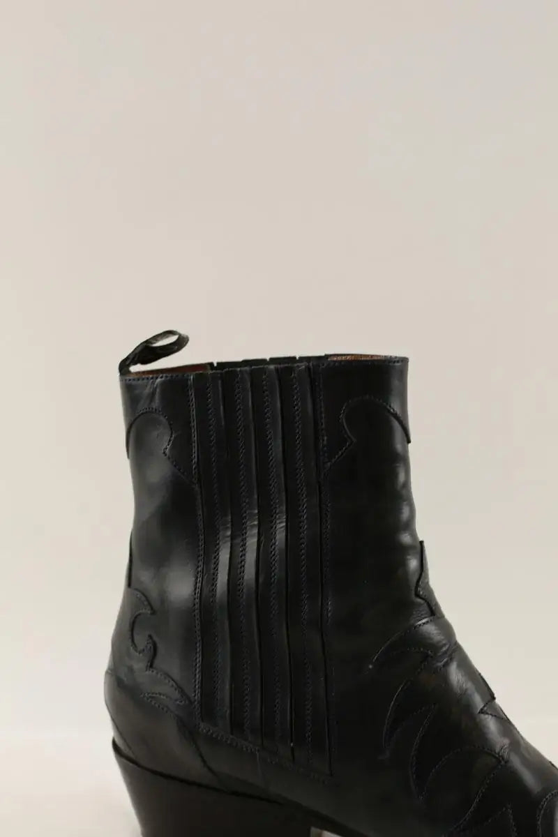 Boots western Sartore Noir en Cuir