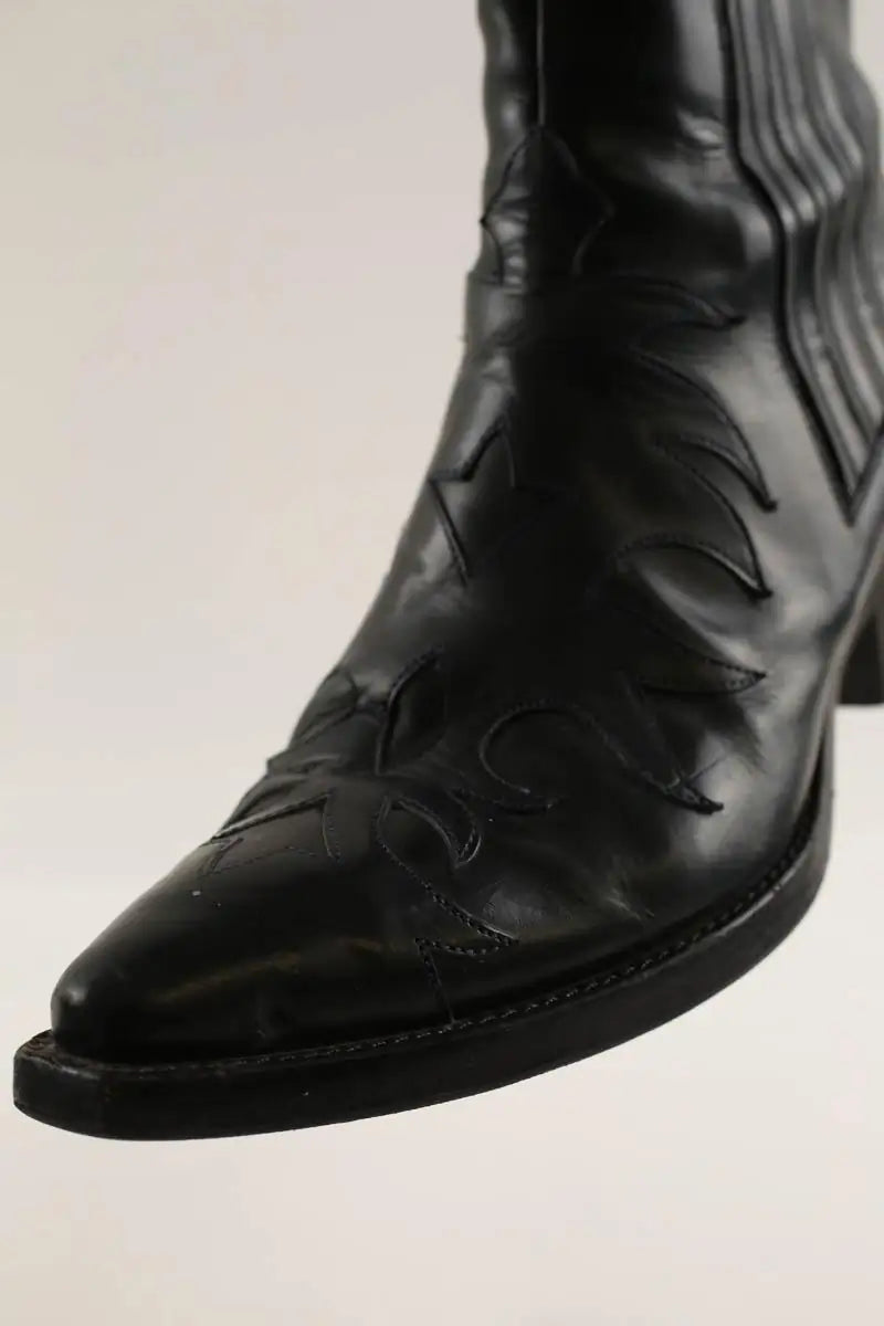 Boots western Sartore Noir en Cuir