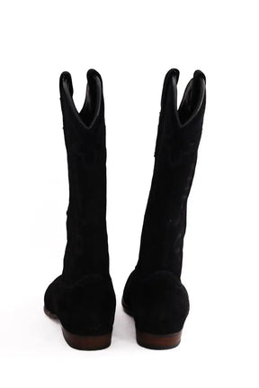 Boots western Shiloh Noir en Daim