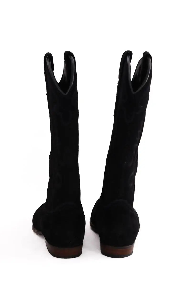 Boots western Shiloh Noir en Daim