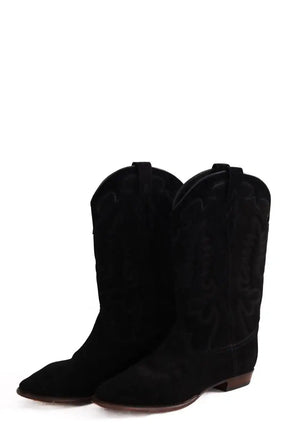 Boots western Shiloh Noir en Daim