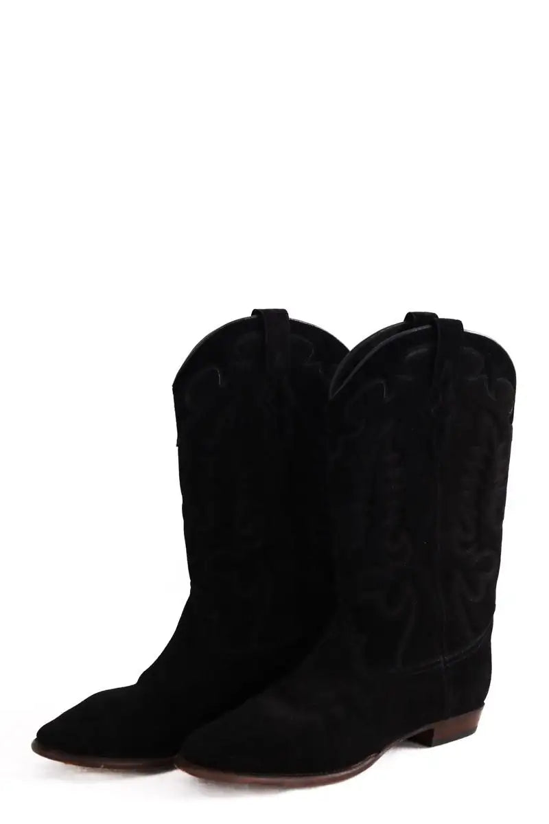 Boots western Shiloh Noir en Daim