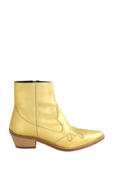 Boots western Valentine Gauthier Doré en Cuir, taille 37 - Seconde Main