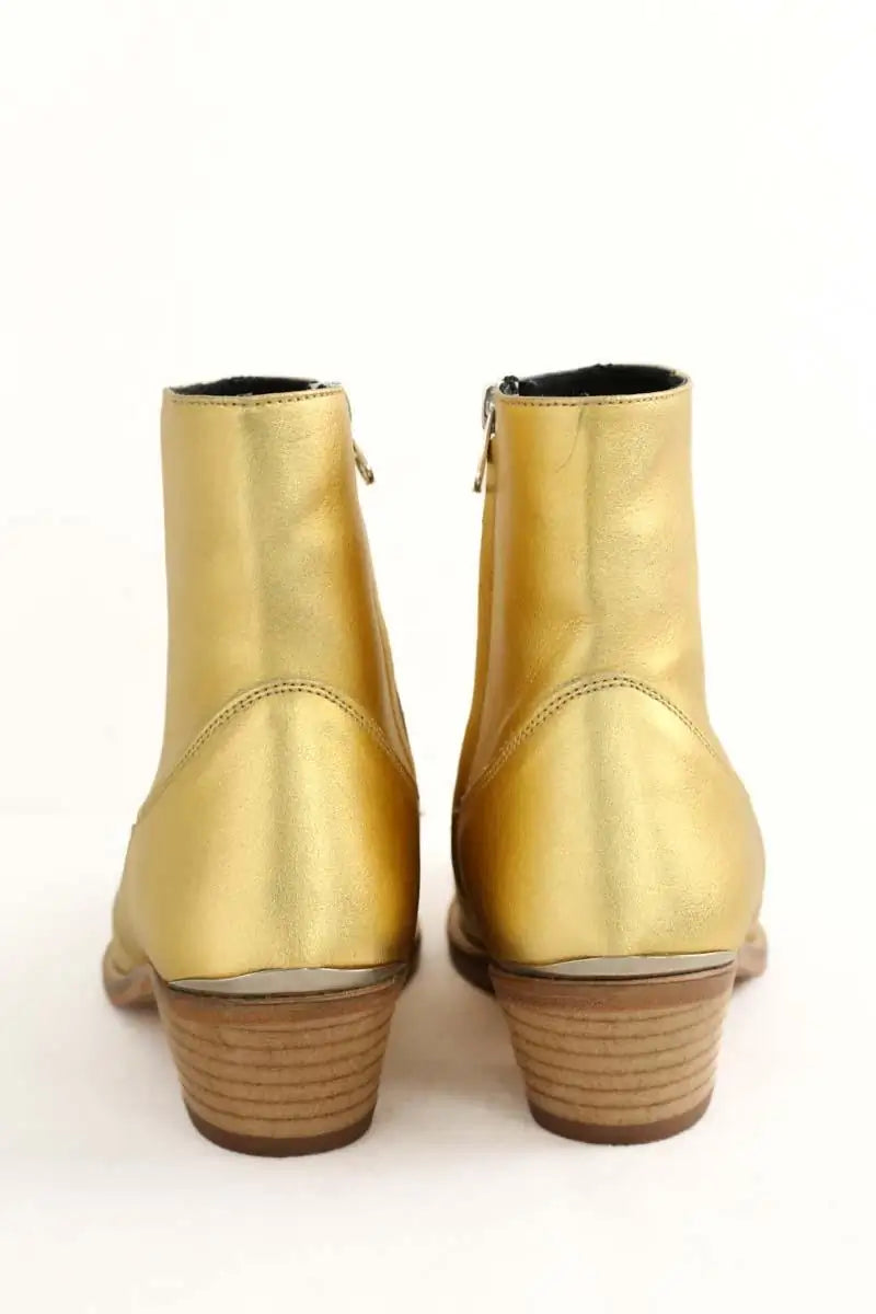 Boots western Valentine Gauthier Doré en Cuir