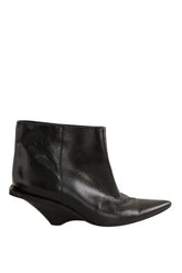 Boots Yves Saint Laurent Noir en Cuir, taille 40 - Seconde Main