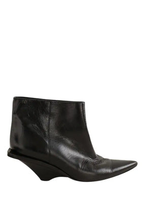 Boots Yves Saint Laurent Noir en Cuir, taille 40 - Seconde Main