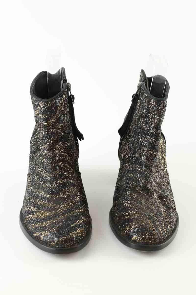 Boots Zadig & Voltaire Noir en Paillettes