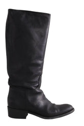 Bottes Agl Noir en Cuir, taille 39 - Seconde Main