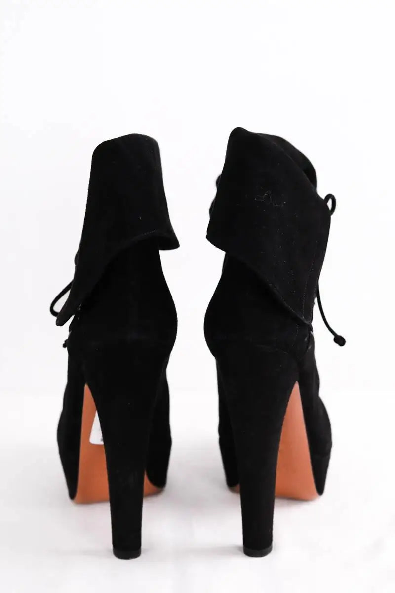 Bottes Alaïa Noir en Daim