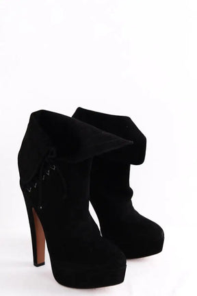 Bottes Alaïa Noir en Daim