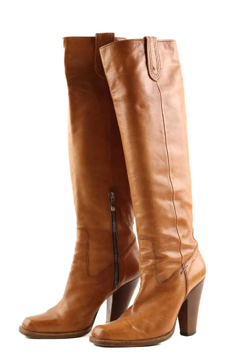 Bottes Barbara Bui Camel en Cuir