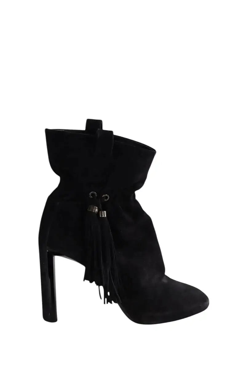 Bottes Celine Noir en Daim, taille 39 - Seconde Main