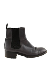 Bottes Chanel Gris en Cuir, taille 40 - Seconde Main
